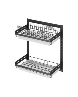 Stainless Steel Dish Rack Black