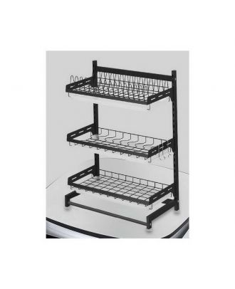 Stainless Steel Dish Rack Black