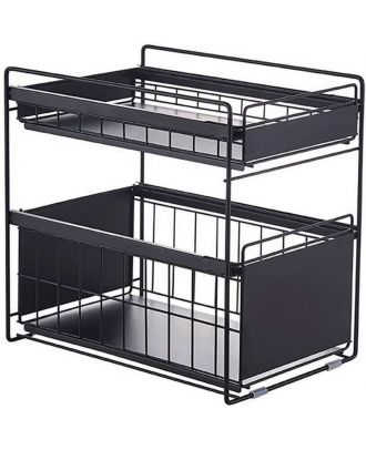 Multi-Functional Kitchen Storage Sliding Rack, 2 Tiers