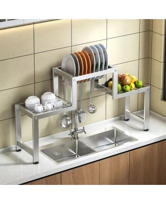 Stainless Steel Dish Drainer Rack Over Sink