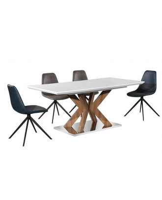 Dining Table White X Brown