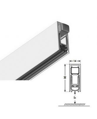 Drop Down Seal With Steel Brackets Fastening System, Fire Resistant. 113 Cm