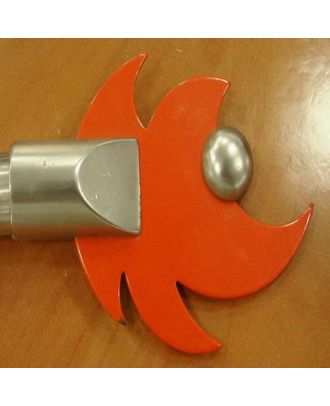 Finial Curtain Silver X Red