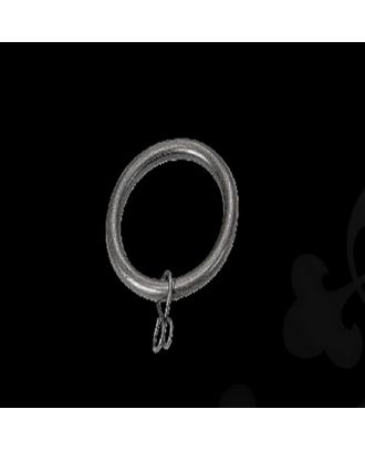 Ring With Eyelet In Brushed Nickel Color - With Plastic Inlay 10Pcs / Pvc Ba