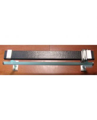 Verona Curtain Double Pole Silver X Leather Black