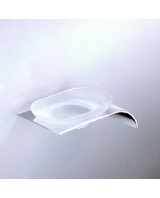 Chrome Glass Soap Holder