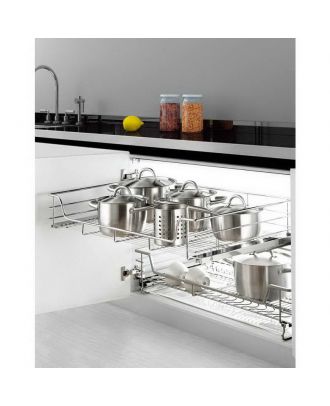Wire Chrome Plated Kitchen Basket 60Cm