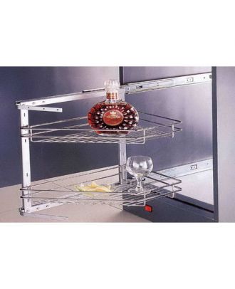 Chrome Cabinet Drawer Basket Left 30 Cm