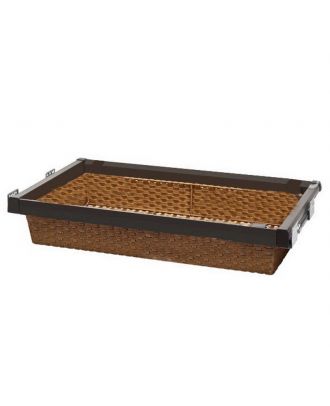 Pvc Rattan Pull-Out Basket-90Cm-Mocca