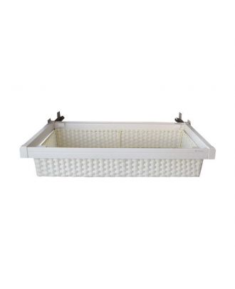 Pvc Rattan Pull-Out Basket-90Cm-White