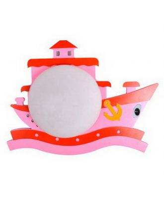 Blue Pirate Wood Wall Lamp