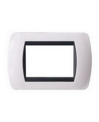 3 Module Plastic Plate, White Color