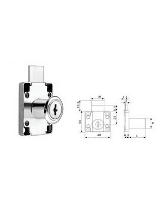 Rectangular Drawer Lock