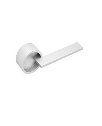 Door Handle On Round Rose-Silver