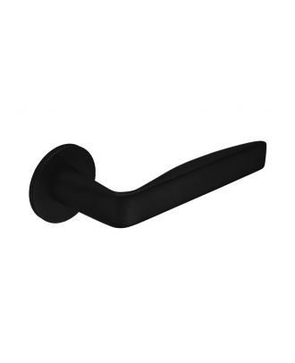Viva Door Handle On Round Rose-Black
