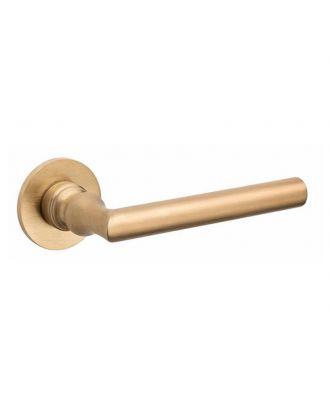 ISABELLA door handle with round rosette Antique Satin Gold