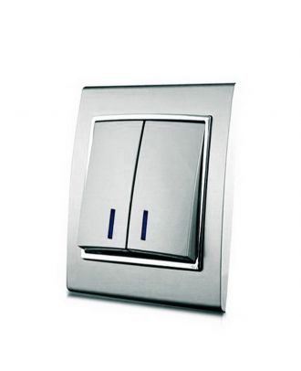 2 Gang 1 Way Switch With Indicator