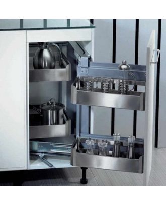 Stainless Steel Soft-Closing Magic Corner Right