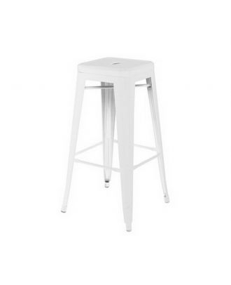 Tolix Stool Metal 76 Cm White