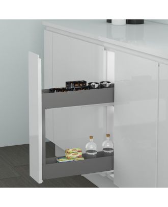 Bottles Cargo Unit With Two Shelves 20 Cm, Anthracite