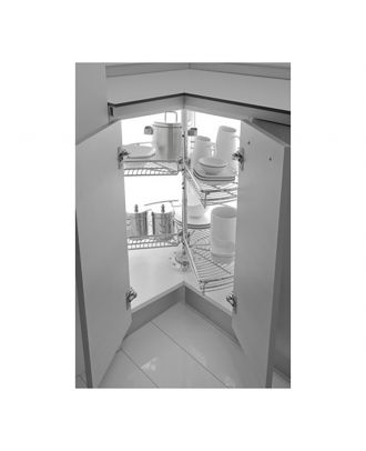 Rotating kit for corner base with 2 baskets 3/4 800 mm