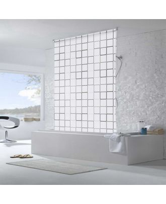 Shower Roller Blind Dots Design W 200 X L 250 Cm, Multi Color