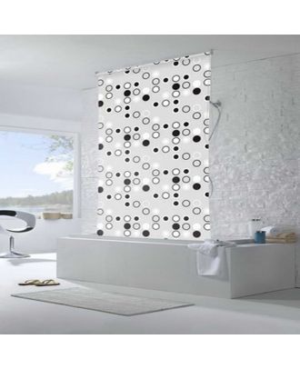 Shower Roller Blind Dots Design W 200 X L 250 Cm, Multi Color