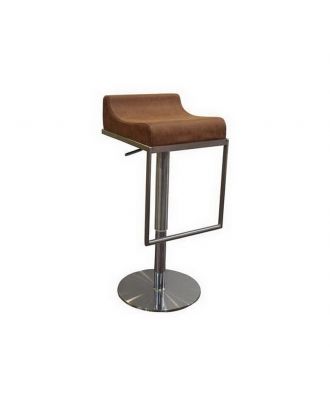 Stainless Light Brown Chair With Gaslift