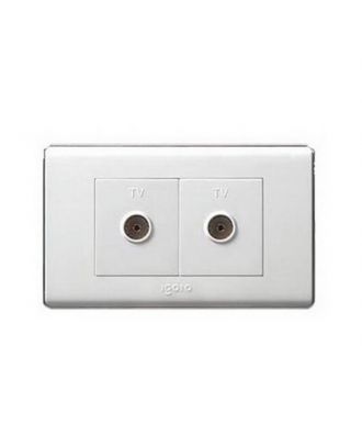 2 Gang Tv Socket