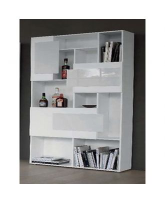 Gray Skyline Bookshelf