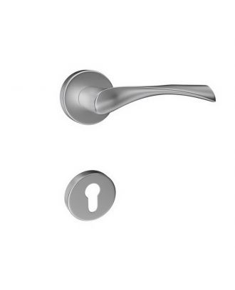 Onda Door Handle On Round Rosette Yale