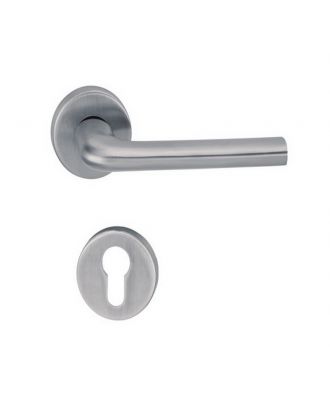 Samos Door Handle On Round Rosette Yale