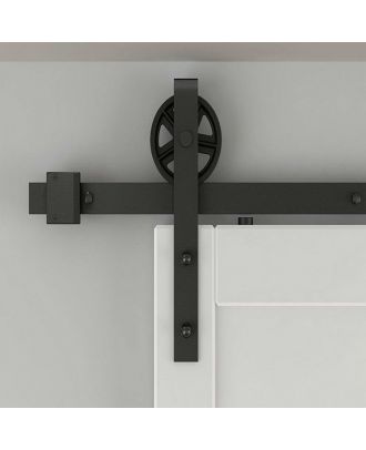 Spoke Big Wheel Sliding Barn Door Hardware Kit