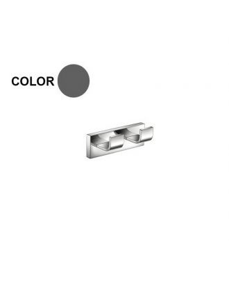 Double Bath Robe Hook- Black