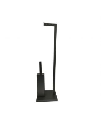Stand With Toilet Brush Holder & Toilet Roll Holder-Anthracite
