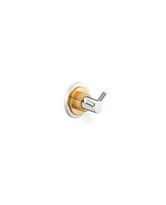 Double Bath Robe Hook-Chrome X Gold