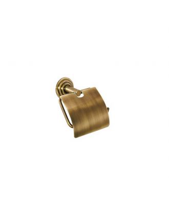 Toilet Roll Holder With Cover-Bronze