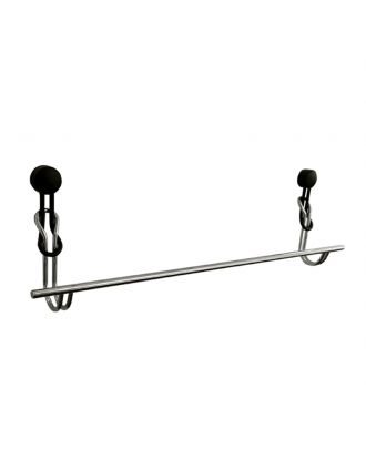 Single Towel Rail 60Cm-Black Mat X Chrome