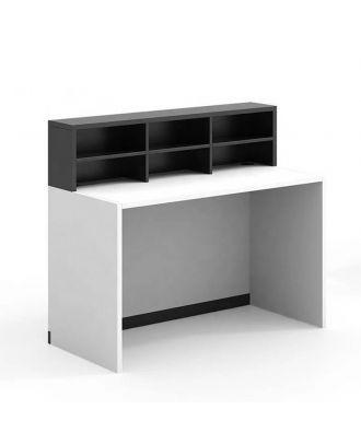 Modern Reception Desk Mfc, Black X White