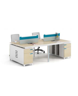 Office Furniture 4 Staff Workstation, White