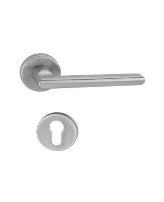 Ucraina - Door Handle With Round Rosette Stainless Steel