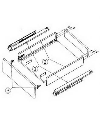 Apex Slim Drawer Kit Package H13 X D30 Cm Matt White
