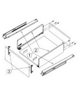 Apex Slim Drawer Kit Package H17.5 X D45 Cm Matt White