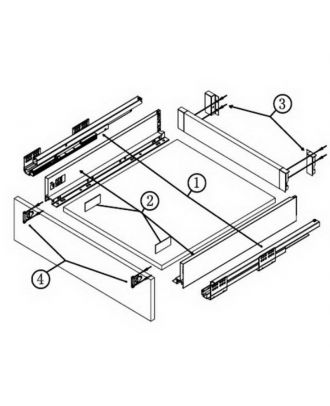 Ultra Slim Drawer Kit Package H9 X D35 Cm Charcoal Grey