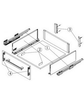 Ultra Slim Drawer Kit Package H20 X D55 Cm Charcoal Grey