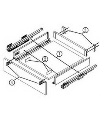 Ultra Slim Drawer Kit Package H9 X D55 Cm Matt White