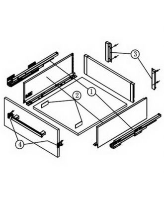Ultra Slim Drawer Kit Package H12 X D40 Cm Matt White