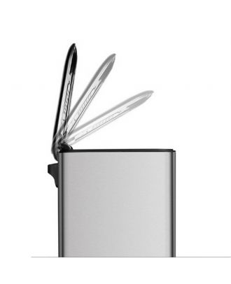 Pedal Dustbin Metal 9L Metallic Silver