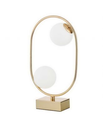 Golden Table Lamp With 2 Lamps