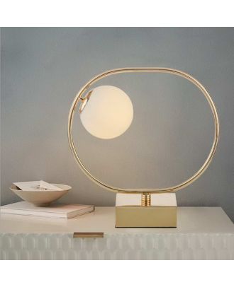 Golden Table Lamp With 1 Lamp